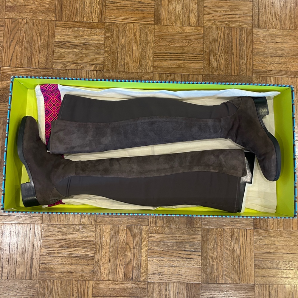 Tory Burch Suede Thigh High Boots